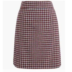 J Crew Wool-blend mini skirt in houndstooth